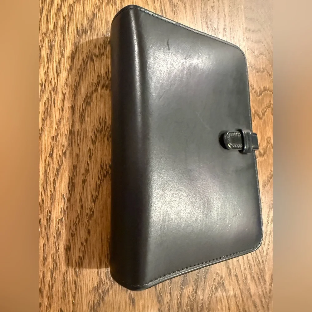 Coach 2000 y2k Black Leather planner/address book